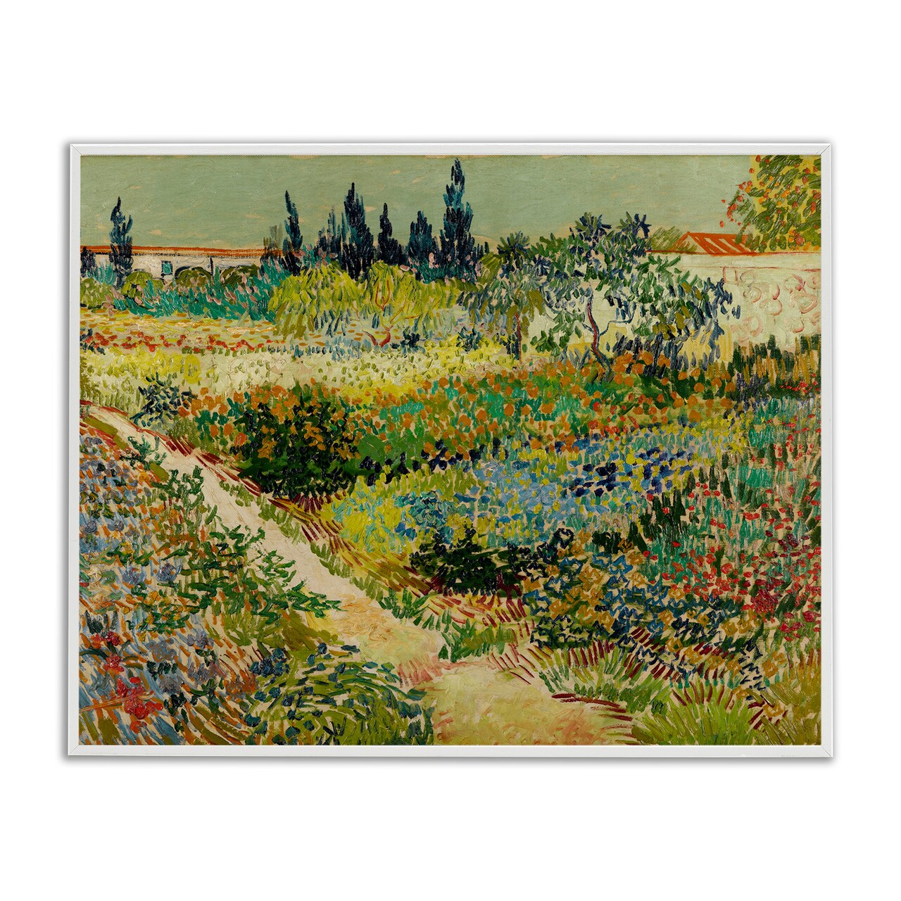 Stupell Industries Van Gogh Garden at Arles Framed Giclee Wall Art Design by one1000paintings